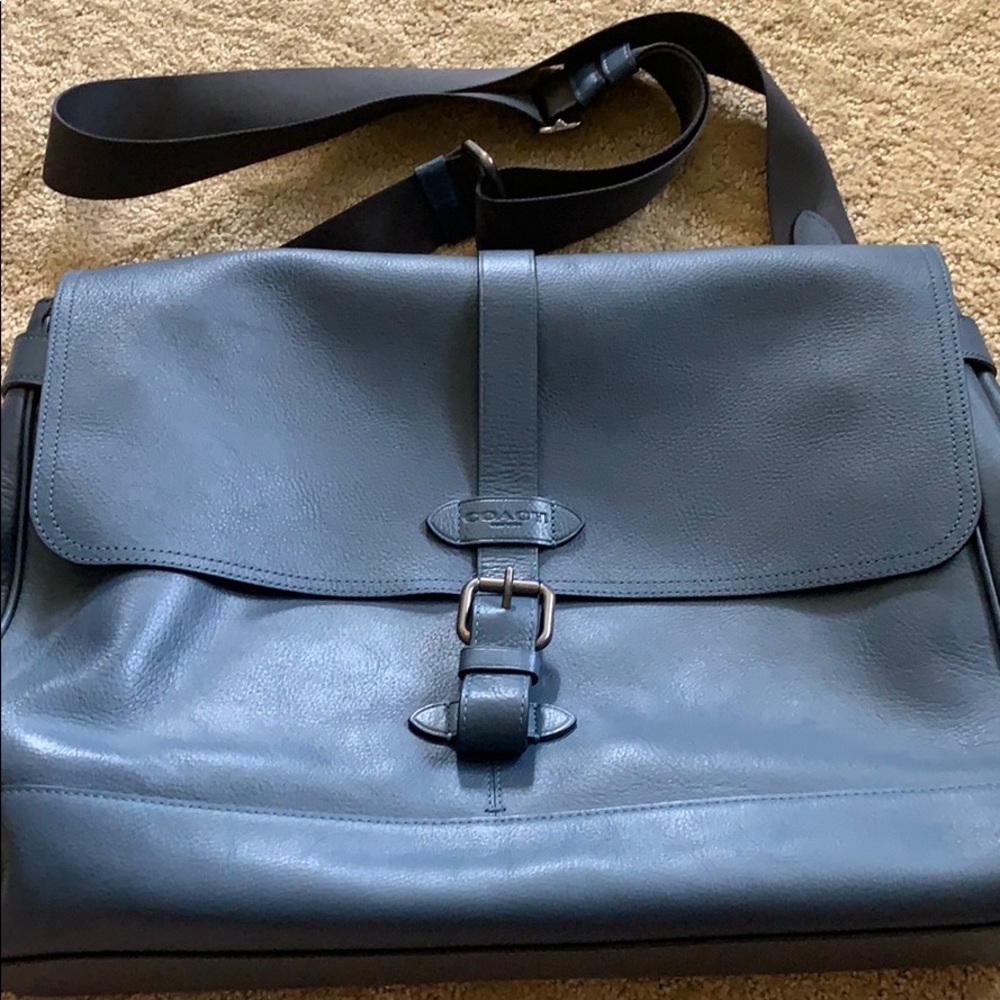 Men’s crossbody  leather laptop bag